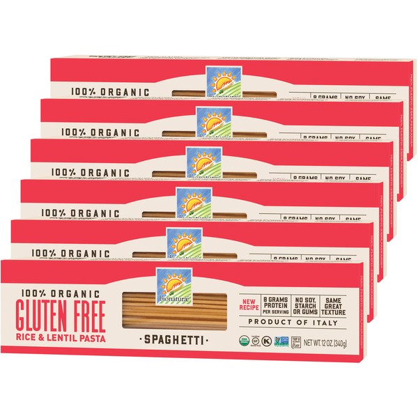 Bionaturae Spaghetti Pasta Noodles - Gluten Free Spaghetti Pasta, Rice