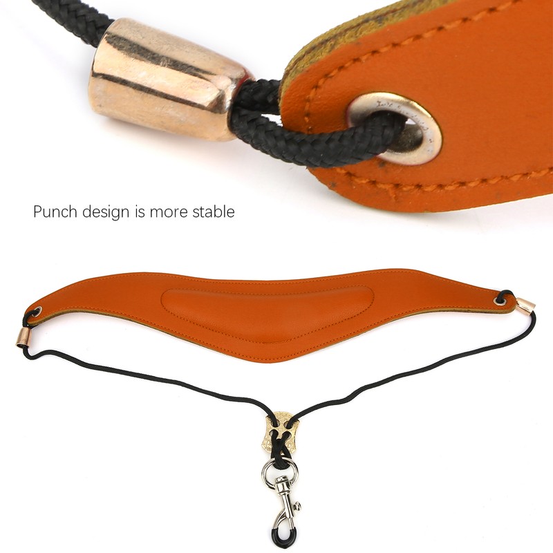 Saxophone Strap Plus Cotton Artificial Leather Adjustable Shoulder Musical Instrument