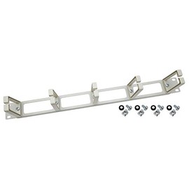 HMF 66455-07 Manoeuvring Panel for Server Cabinet, 19 Inch, 1 U, 5 Guide Brackets, Light Grey