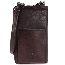 VILENCA HOLLAND Genuine Leather Small Leather Crossbody Bags For Women Cell Phone Purse, Trendy Casual with adjustable strap (Chestnut)