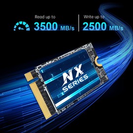 KingSpec 512GB 2230 SSD NVMe Gen3x4, SSD M.2 PCIe 3.0 con flash NAND 3D, disco duro interno de estado sólido para Steam Deck y Surface Pro (velocidad de lectura de hasta 3500MB/s)