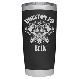 4 NEW First Responder Designs w/Custom Name Engraved Tumbler With Your Choice Of NEW DuraCoat Colors - NOT A STICKER!