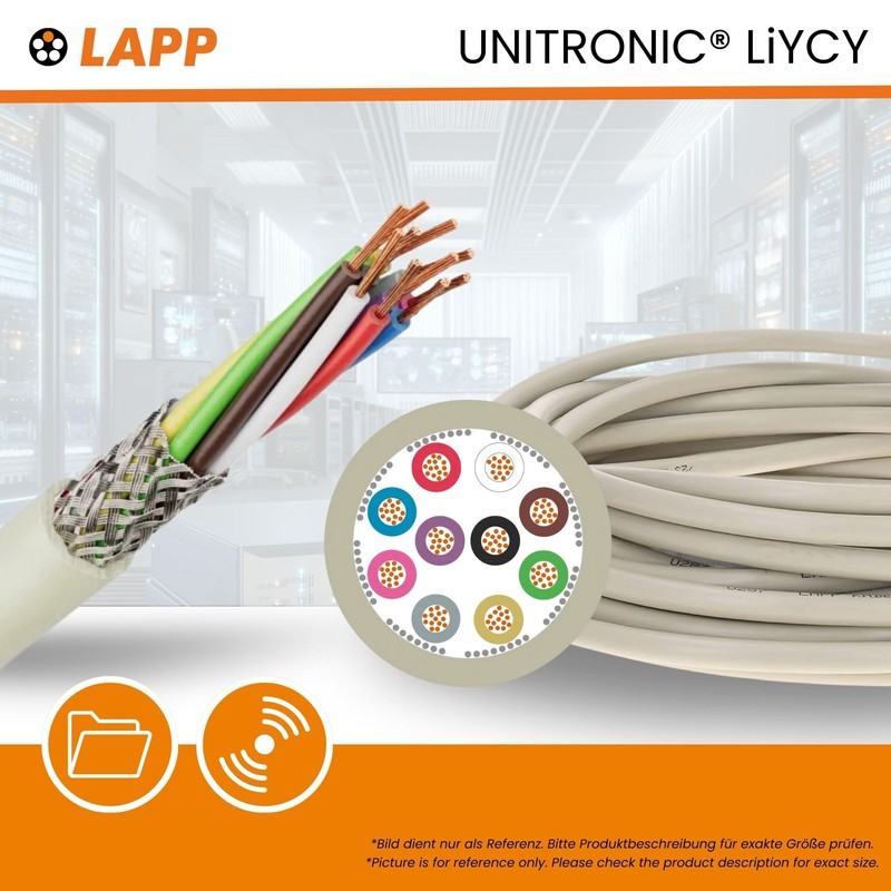 Lapp 0034502 LiYCY Shielded Control Cable 2 x 0.34 mm²,
