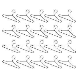 Artibetter 20 Pcs Doll Hanger Clothes Hanger Doll Garment Hangers Dollhouse Supplies Black Dolls Doll Clothes Support Doll Coat Holder Wire Coat Hangers Furniture Baby Clothes Hook Metal Mini