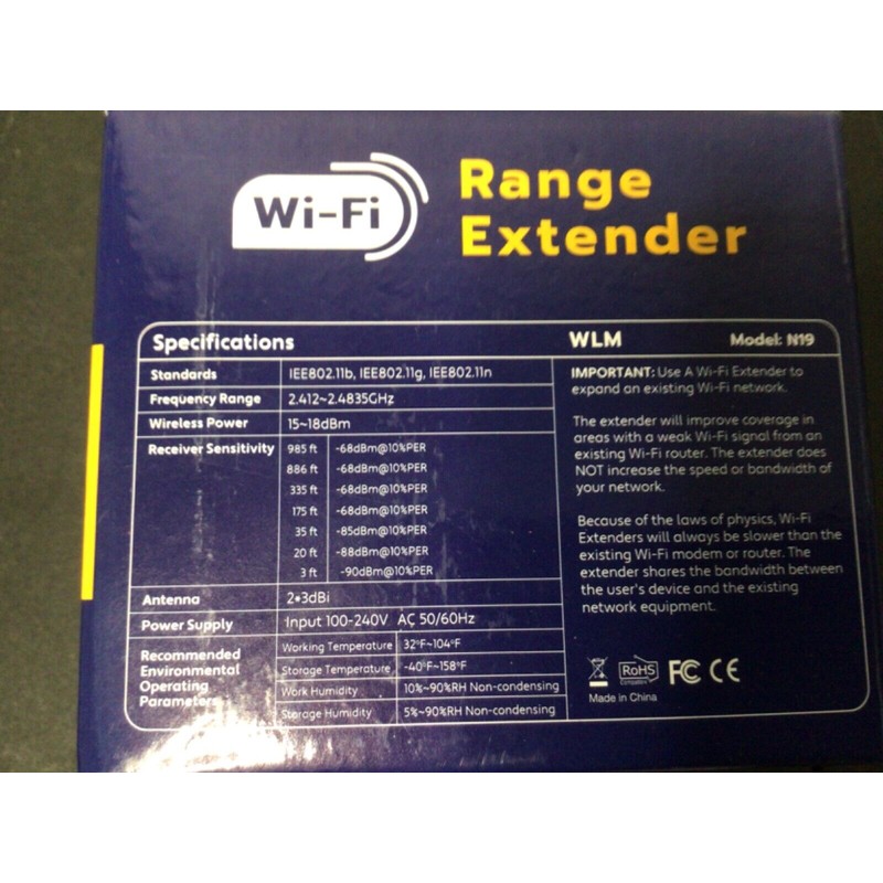 WLM Fastest WiFi Extender Signal Booster for Home - Up