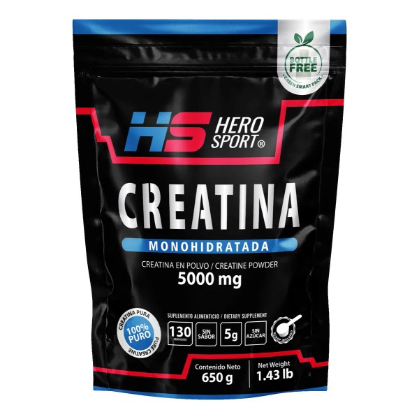 Creatina Monohidratada Hero Sport | 650g | 130 Servicios |