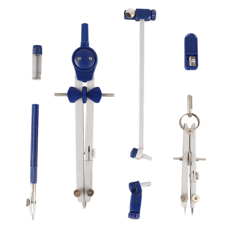 Compass Geometry Set Extensible Zinc Alloy Shatterproof Box Packed Durable