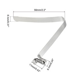 PATIKIL 11x6mm Kayak Paddle Snaps, 8 Pack Pole Push Button Spring Clips Steel Hollow Button Locking Tube Single Pin for Camping Awning Tent Pole