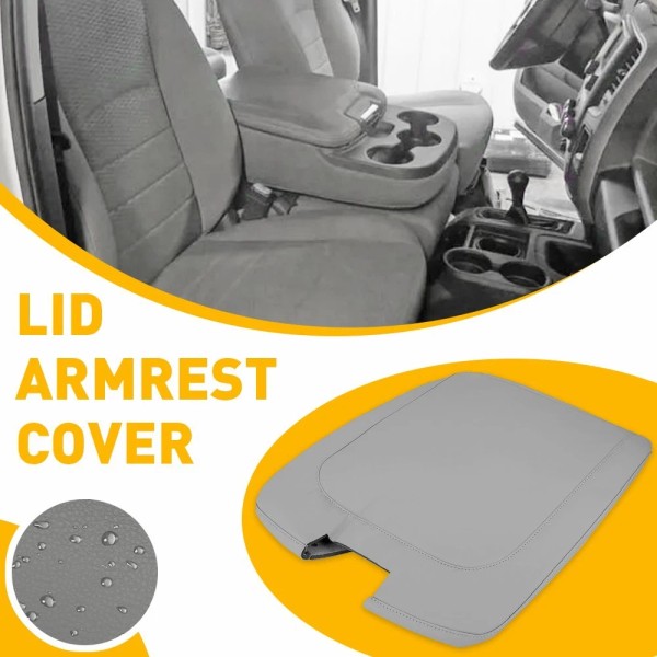For Dodge Ram Leather Center Console Armrest Lid Jump Seat