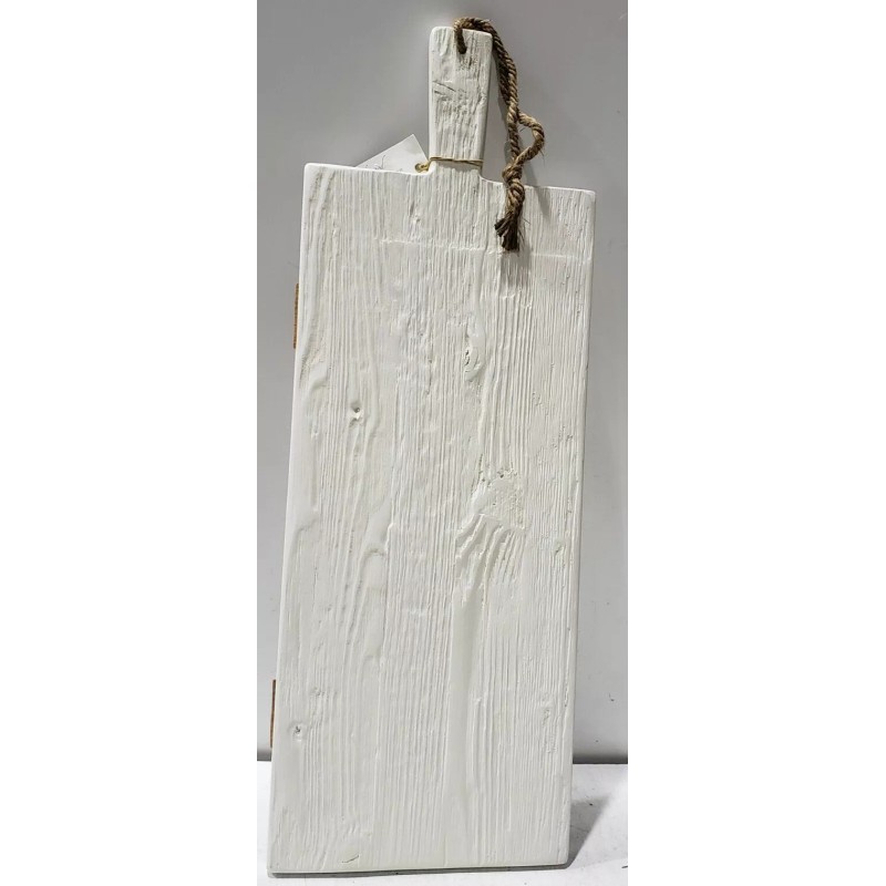 ETU Home White Rectangle Mod Charcuterie Board Reclaimed Wood