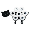 猫 動物 ペーパーホルダー 装飾メタルトイレットペーパーホルダー 面白いブラックメタルペーパーホルダー バスルーム用かわいいトイレットペーパー収納 自立式メタルトイレットペーパーオーガナイザーホールド