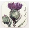 Clare Baird Scottish Thistle Flower of Scotland Coaster Table Mat
