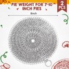 Patelai 2 Pcs Stainless Steel Pie Weights for Baking Universal