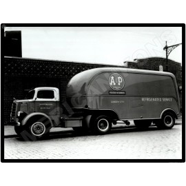 Mack Trucks AC New Metal Sign: 1939 Model EFU A & P Grocery Store Truck, Trailer