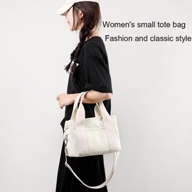 zhongningyifeng Damen-Handtasche, Schultertasche, klein, lässig, mit mehreren Taschen, Tragegriff, Crossbody-Einkaufstaschen, Weiss/opulenter Garten