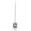 IIJ Teal Blue and White Necklace with Stud Earrings |