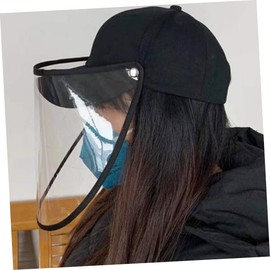 BESPORTBLE Wide Fisherman Hat Anti Spitting Masks Face Hat Baseball Sun Hat Sunshield Hat Full Black Hat Face Covering Hat Face Mask Face Mask Oil Guard Lip Gloss Pearlescent