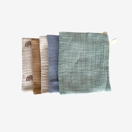 Minifolk set of 5 Washcloths/Mini Muslins | 100% Cotton | 22x22cm | Ocean Set