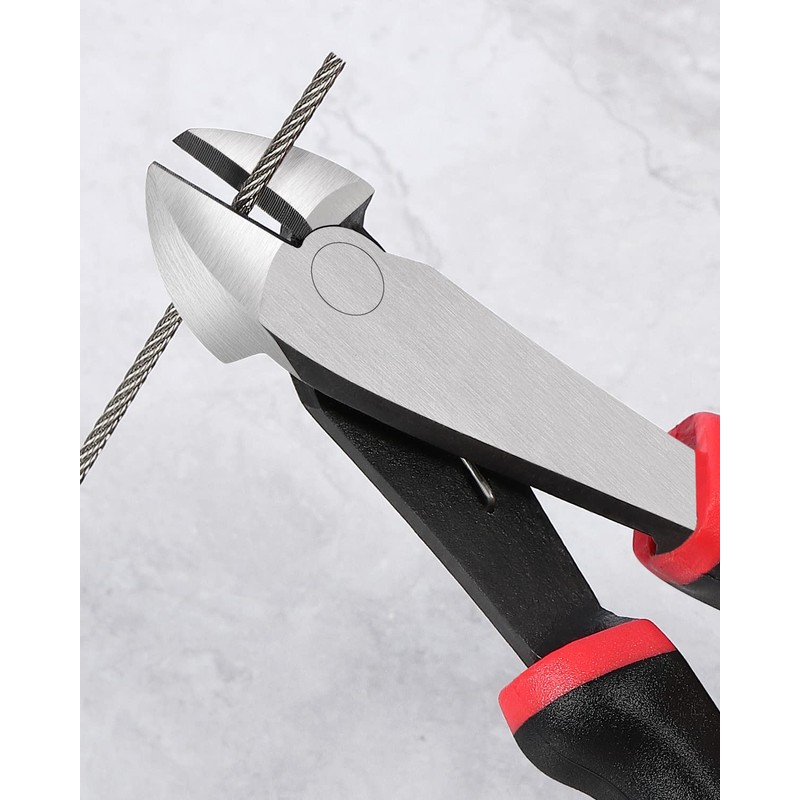 IGAN 7-inch Wire Cutters, Spring-loaded Side Cutters Dikes, Ultra Tough