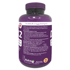 Naka Platinum D3+K2 Super BONUS SIZE 330 Softgels (300 + 30 FREE) Organic Coconut Oil Base for Optimal Absorption.