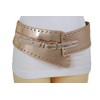 Women Western Fashion Wide Elastic Belt Hip Waist Metal Studs