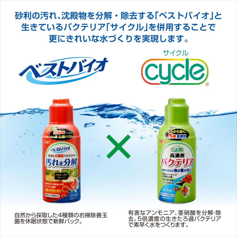 GEX GEX Cycle 150mL for Maintaining Ecosystem in Aquarium, Water