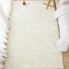 Andency 4x6 Shag Area Rug for Living Room, Cream Soft