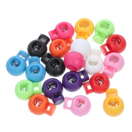 Operitacx 20pcs Plastic Spring Cord Locks Single Hole Adjustable Cord Locks Stops Drawstrings Backpacks And Shoelaces Ideal Knitting And Craft Projects