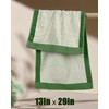 Cleanbear Green Hand Towels for Bathroom, 4 Pack Cotton Towels