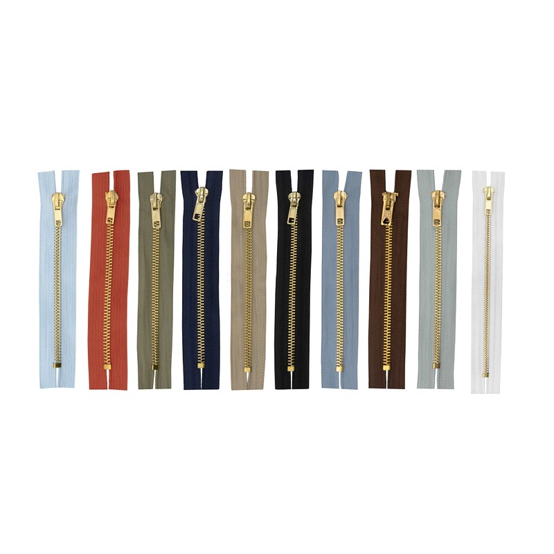 Realm Brass Teeth Jeans Zip for Sewing, Crafts, Clothing and