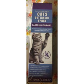Unbranded Cat Deterrent Spray, Natural Cat Deterrent Indoor & Outdoor Pet Behavior 3.38oz