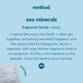 Method Gel Dish Soap, Sea Minerals Scent, Tough on Grease & Stuck-on Food, Cruelty Free Formula, Made with Recycled Plastic, 18 Fl Oz (Pack of 6)