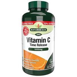 Natures Aid Vitamin C Time Release, 1000mg, 240 Tablets - 33% Extra Free