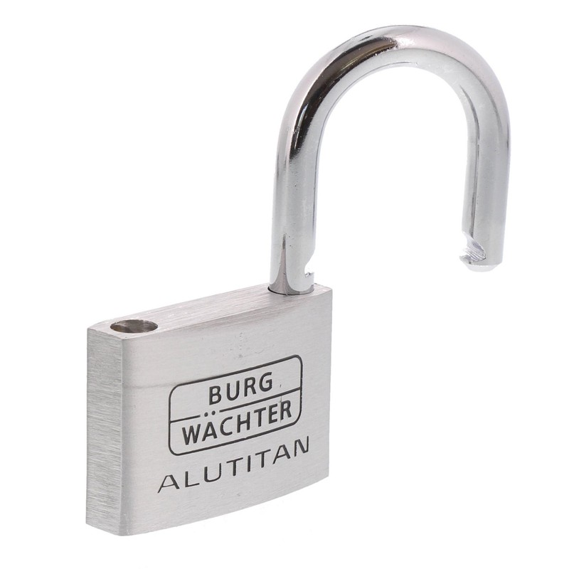 burg-wächter 9.5 MMシャックル、2キー、Padlockアルミニウムチタン770 60 SB