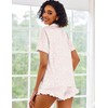 Ekouaer Pajamas Set for Women Short Sleeve Sleepwear Button Down