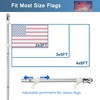 MTB Garden 7ft Stainless Steel Flag Pole with Bracket, 1