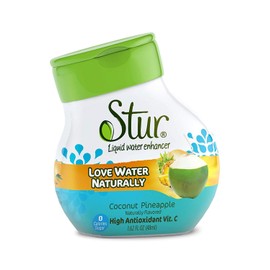Stur - Coconut Water & Pineapple - Liquid Water Flavoring, 1.62 Ounce Bottles (Pack of 3)