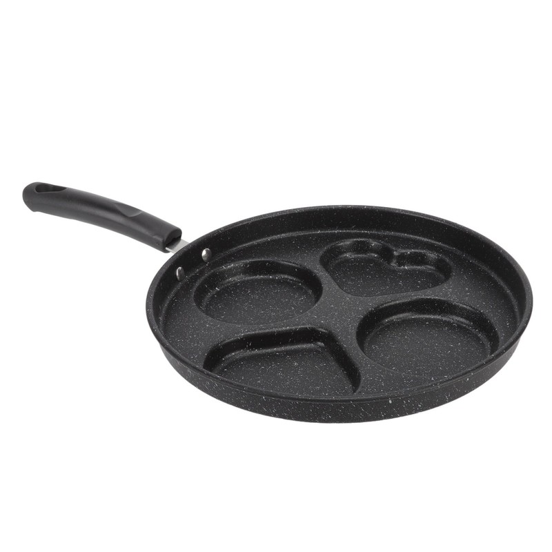Egg Frying Pan 4 Cups Stick Proof Even Heating Iron