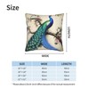 Retro Peacock Throw Pillow Cover 20x20 Inch Decorative Pillow Cases