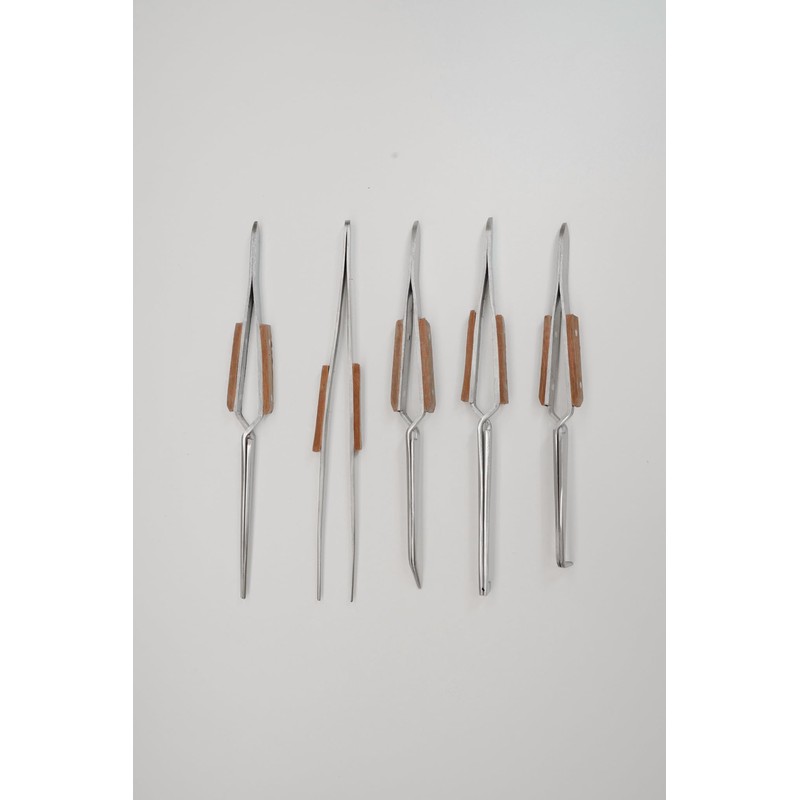 Fiber Grip Tweezers Jewelry Hobby Craft Soldering Fiber Grip Cross