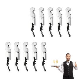 Waiter Corkscrew, Corkscrew Wine Opener Stainless Steel, Wine Bottle Opener Wine Key for Restaurant Waiters Bartenders Sommelier (white/10PCS)