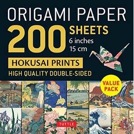 Origami Paper 200 sheets Hokusai Prints 6" (15 cm): Tuttle Origami Paper: Double-Sided Origami Sheets Printed with 12 Different Designs (Instructions for 5 Projects Included)