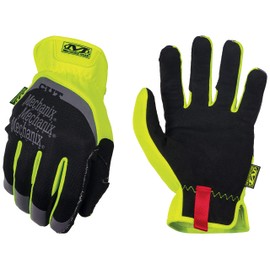 Mechanix Wear: FastFit E5 Work Gloves - Cut Resistant, Touch Capable (Large, Black/Fluorescent Yellow)