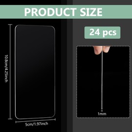 BENECREAT 24pcs PVC Drawer Dividers, Hardware Cabinet Dividers Clear Drawer Organizer for Craft Cabinet, Hardware Storage