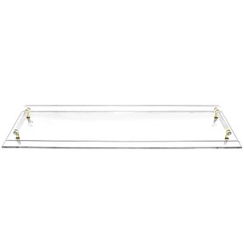 31inch Bathtub Caddy Tray,Gold Handle Clear Bathtub Caddy Tray,Acrylic Bathroom Organizer Shelf Bath tub Table Caddy Tray