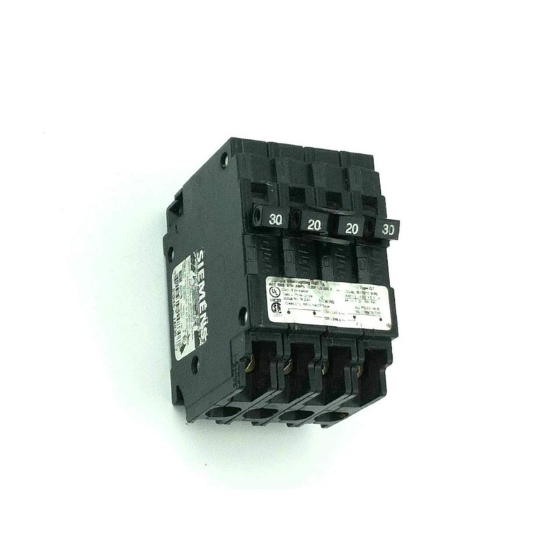 SIEMENS Quadplex Two Double Pole 30 Amp Outside Two Double