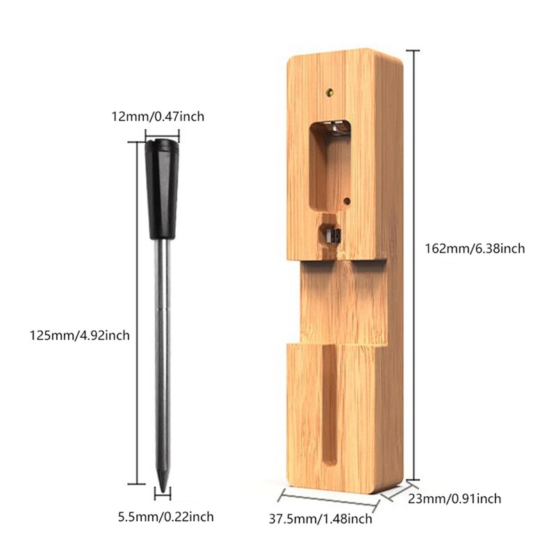 Wireless Meat Thermometer, Smart Bluetooth Meat Thermometer with 165ft Wireless