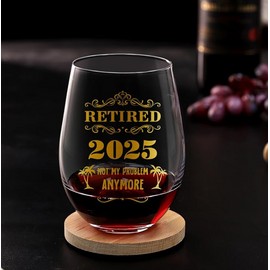 Great Retirement Gifts for Women and Men 2024! Stemless Wine glass