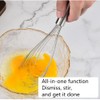 Xzhixiao 2 Pieces Flat Wire Egg Whisk Stainless Steel Egg