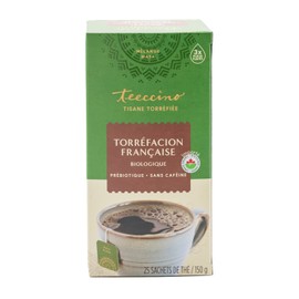 Teeccino Herbal Tea – French Roast – Rich & Roasted Herbal Tea That’s Caffeine Free & Prebiotic for Natural Energy, Coffee Alternative, 25 Tea Bags